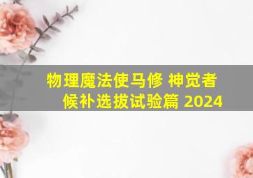 物理魔法使马修 神觉者候补选拔试验篇 2024